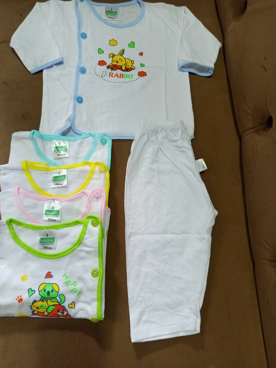 Bộ đồ dài tay cho bé sơ sinh Bosinis (1 bộ)