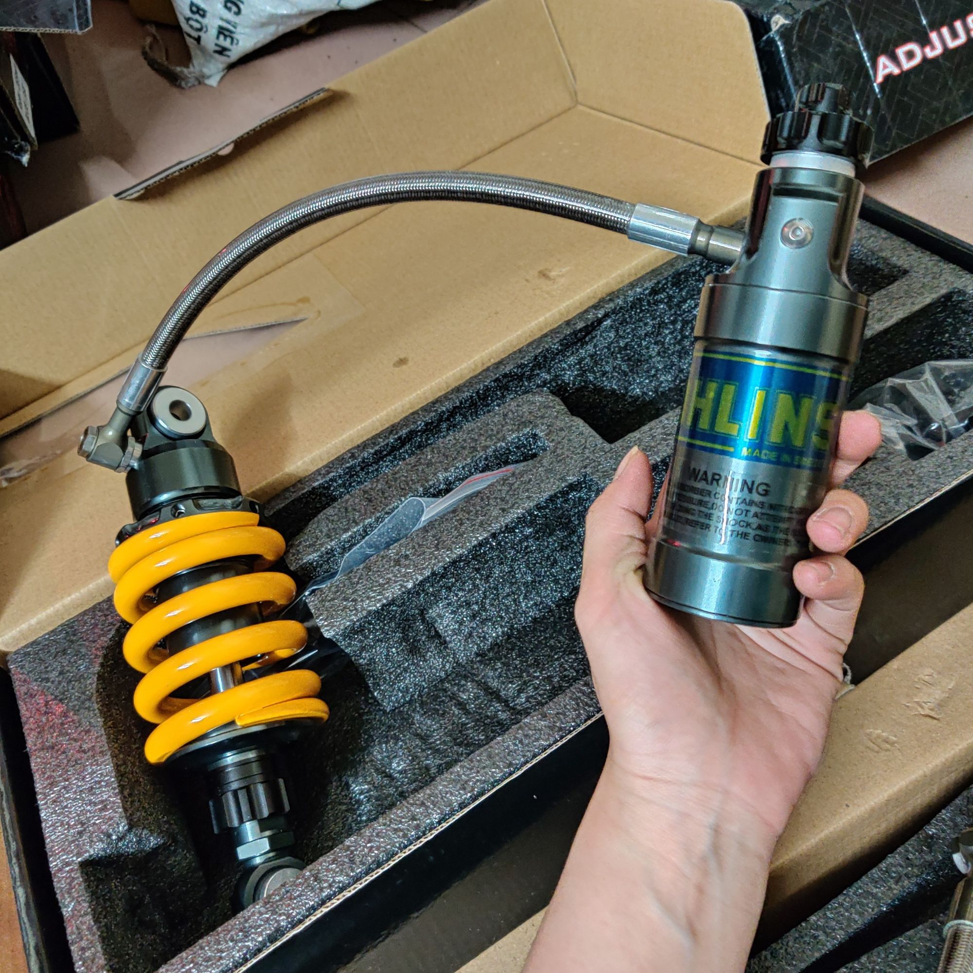 [HCM]phuộc ex nhỏ ex150 ex135 nitron ohlins xoay 360 ( mẫu 2021)