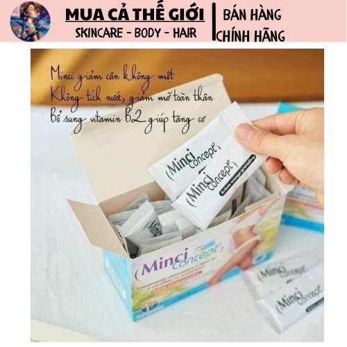[GIẢM 5% ĐƠN 129K]Giảm cân Minci Concept Pháp (Hộp 30 gói)
