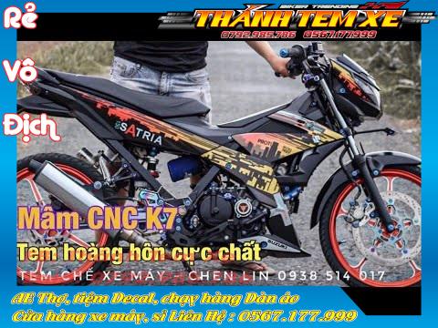 [KÈM QUÀ TẶNG] Tem rời Satria - Raider Fi hoàng hôn 3 lớp