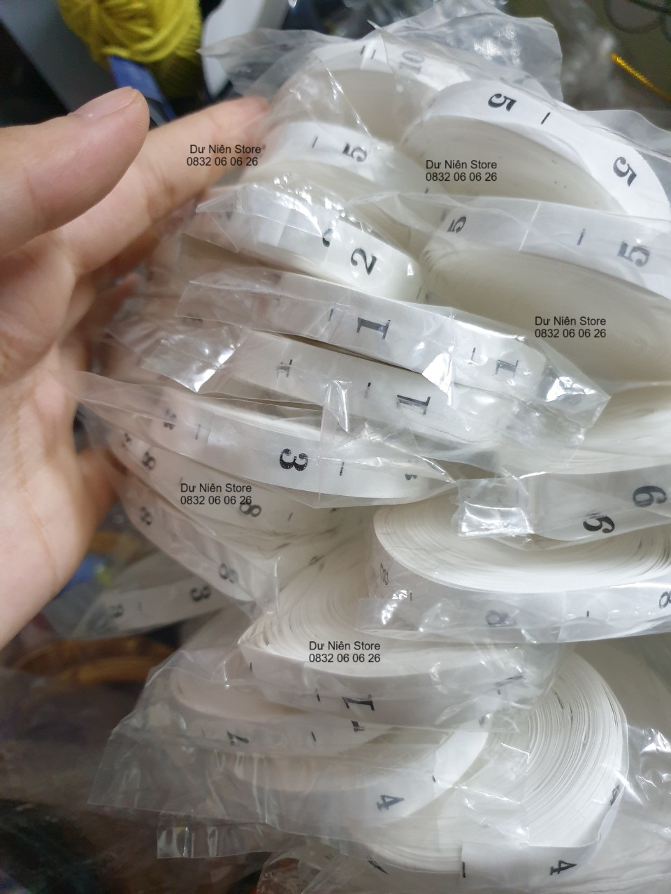 Cuộn 1000 Tem Size Số, Size Chữ In Trên Giấy Dai.