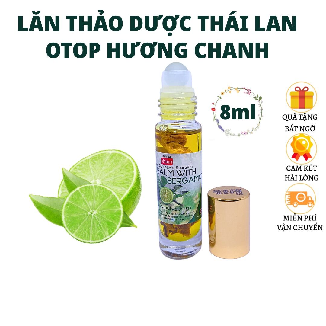 Dầu Lăn Thảo Dược Otop Oil Balm With Herb (Hương Chanh) 8ml Nhập Khẩu