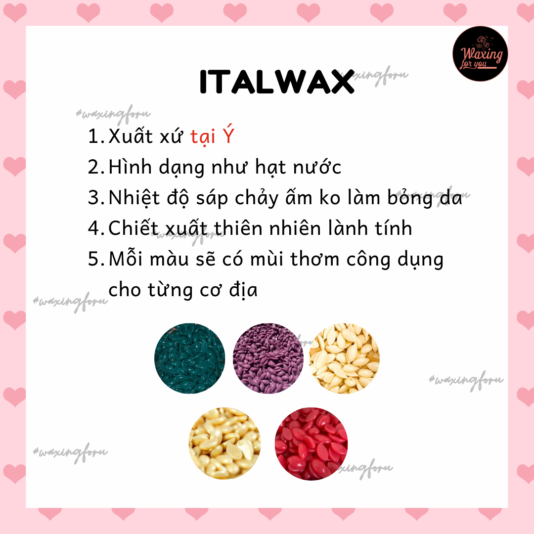 COMBO CHÉN SILICON CHỐNG DÍNH + SÁP WAX BEANS ITALWAX