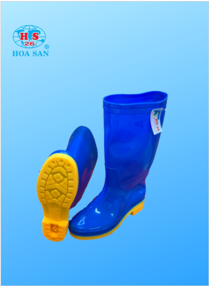 Ủng bảo hộ lao động Hoa San size 37-42 đế vàng cứng, ủng lao động 06, ủng đi mưa