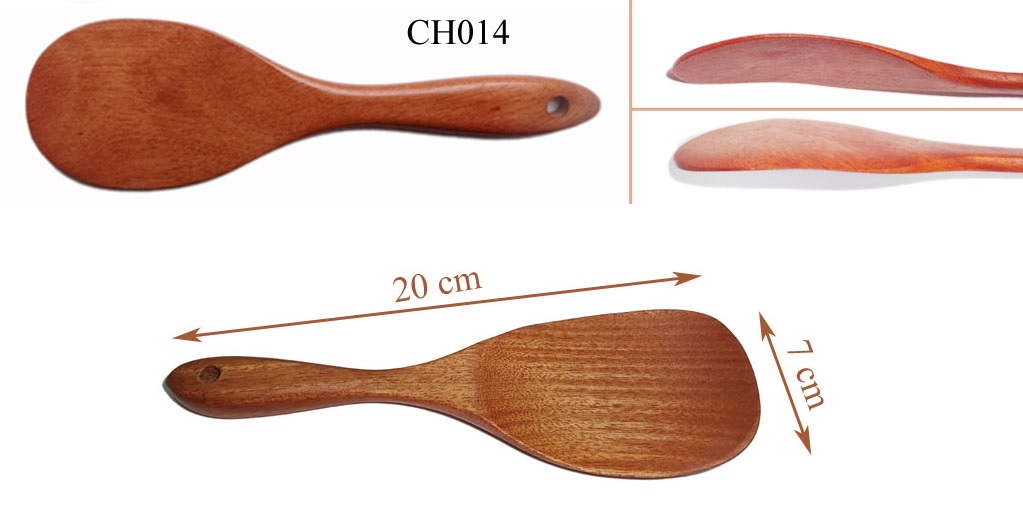Vá gỗ múc cơm chống dính cao cấp