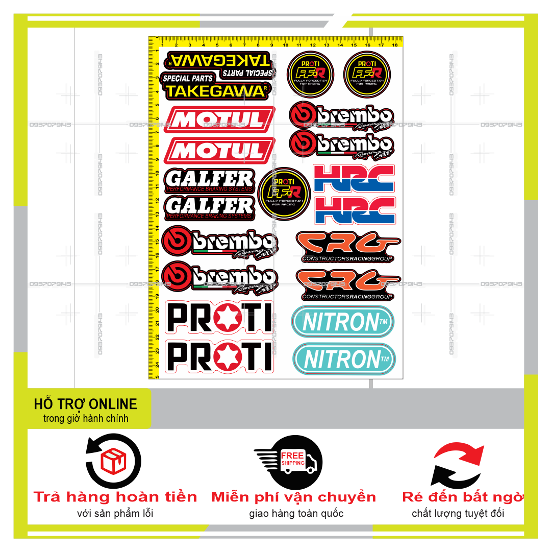LOGO STICKER DÁN XE MÁY L14  { PHỤNG DECAL }