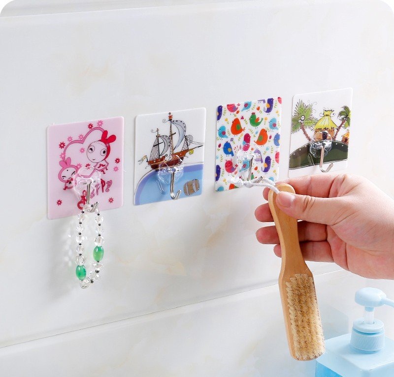Móc treo dán tường 3D siêu dính móc được nhiều đồ đạc trong nhà cửa, bếp núc