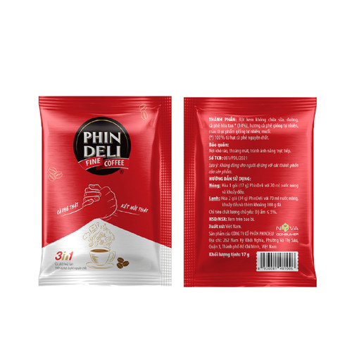 Cà Phê Hòa Tan PhinDeli 3in1 (17g x 18 gói)