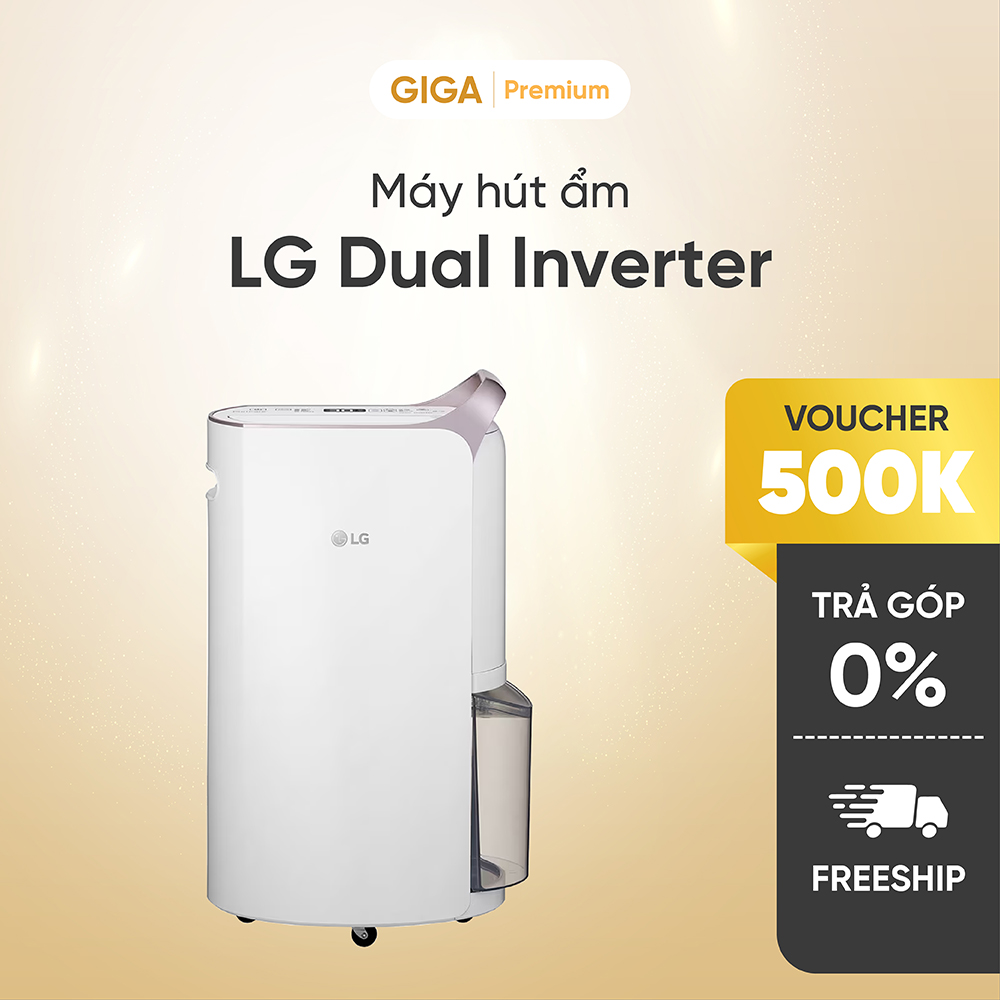 Máy hút ẩm LG Dual Inverter - Màu Trắng - Hút ẩm thông minh