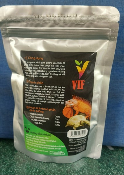 VIF thức ăn dành cho bò sát (iguana)