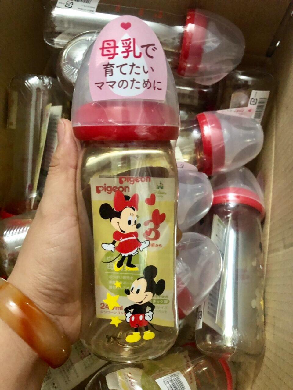 Bình sữa Pigeon mickey 240ml  Nội địa nhật