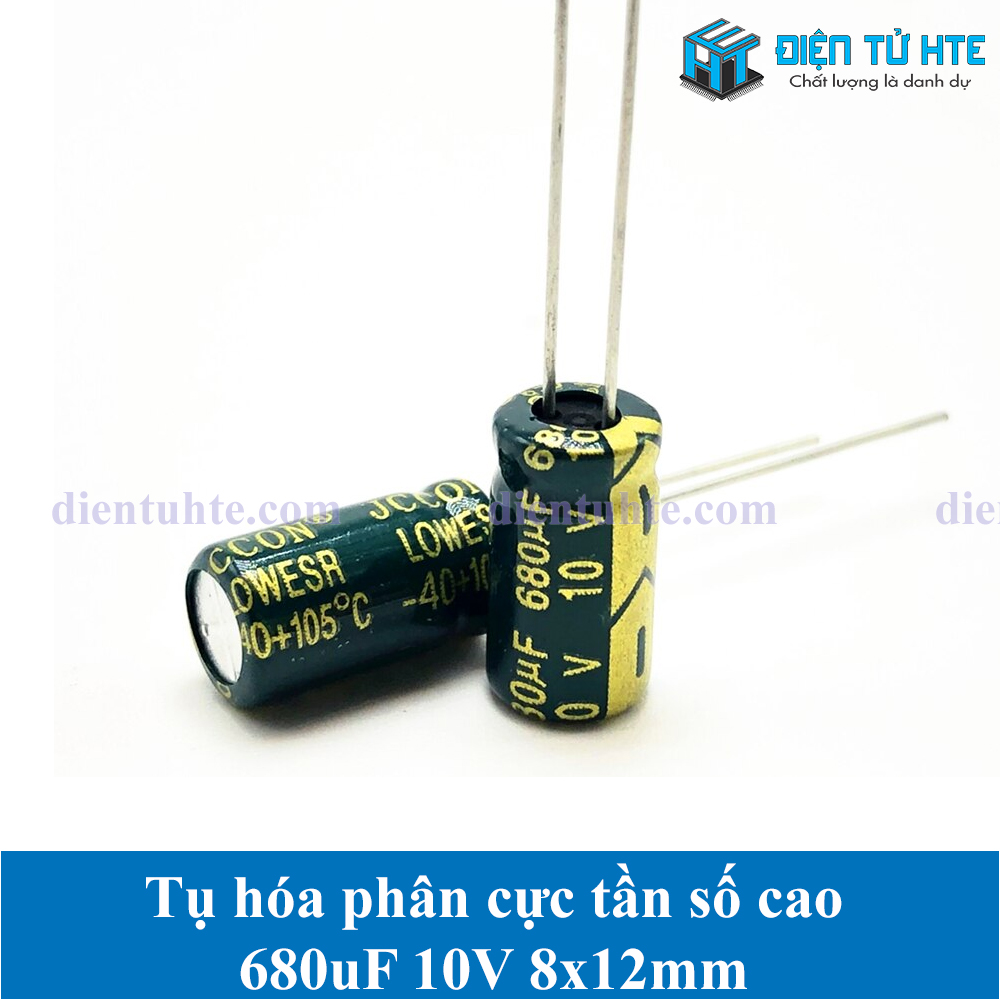 Tụ hóa tần số cao 680uF 10V 8x12mm - Bộ 10 Cái