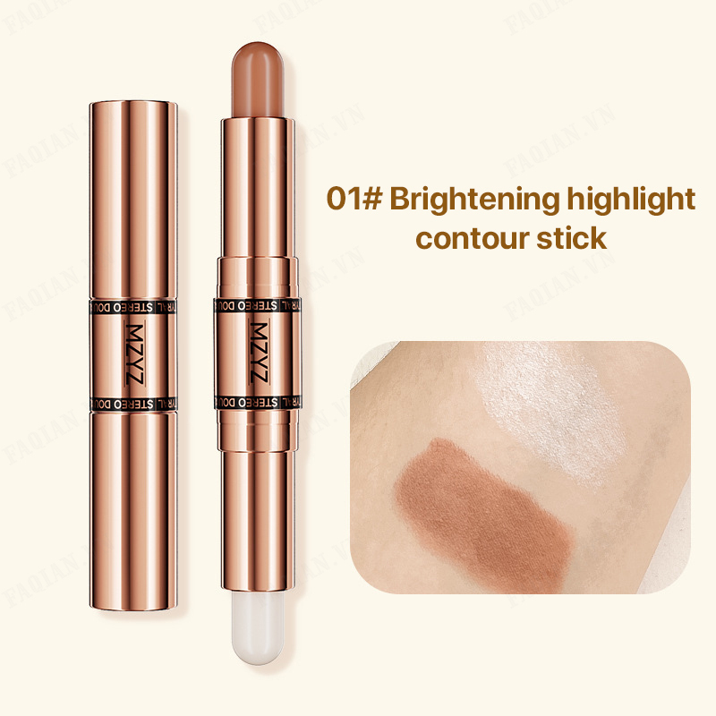 Natural double-end highlight contour stick