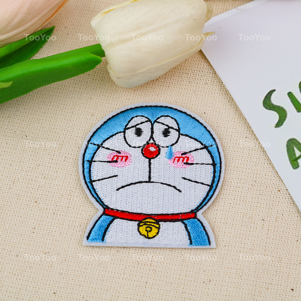 Miếng dán ủi quần áo thêu hình Doraemon dễ thương cute TooYoo BK00619