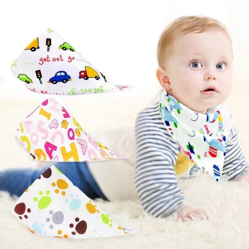 [HCM]Yếm ăn dặm cotton cài nút cho bé yếm ăn cho bé