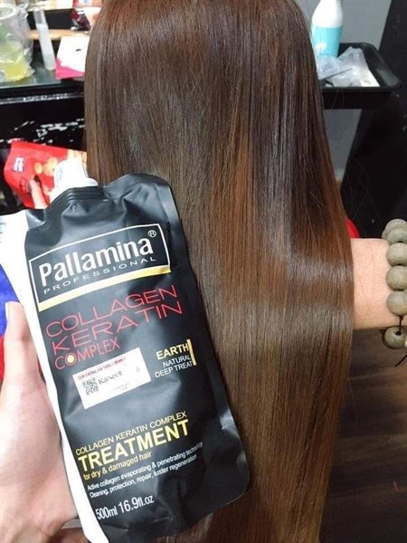 Hấp dầu Pallamina collagen keratin siêu mềm mượt túi 500ml