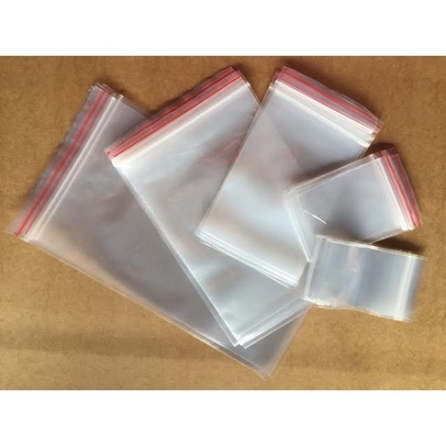 100G Túi Zip- Túi Zipper Chỉ Đỏ Đủ Kích Cỡ ( Kéo Hình Xem Size )