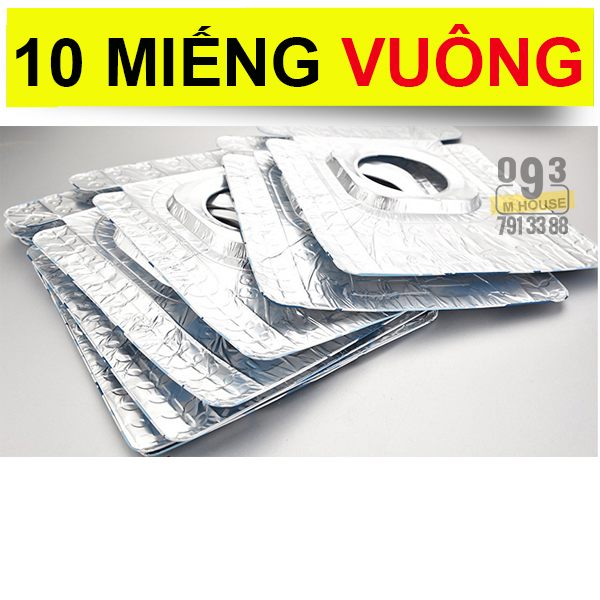 Combo 10 pcs Luminum Foil Square Gas Burner Disposable Bib Liners, Stove Burner Covers  Paper Clean
