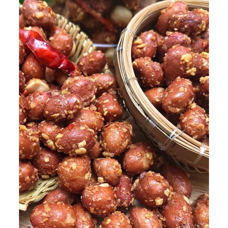 Đậu Phộng Rang Tỏi Ớt Lon Pet 250gram