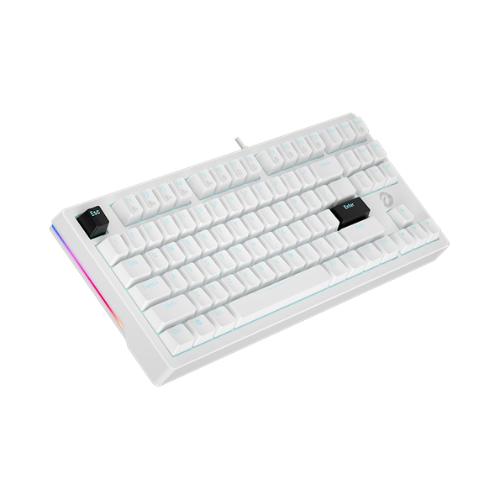 Bàn phím cơ gaming DAREU EK87 V2 White (Led Ice-Blue ) - Hàng chính hãng