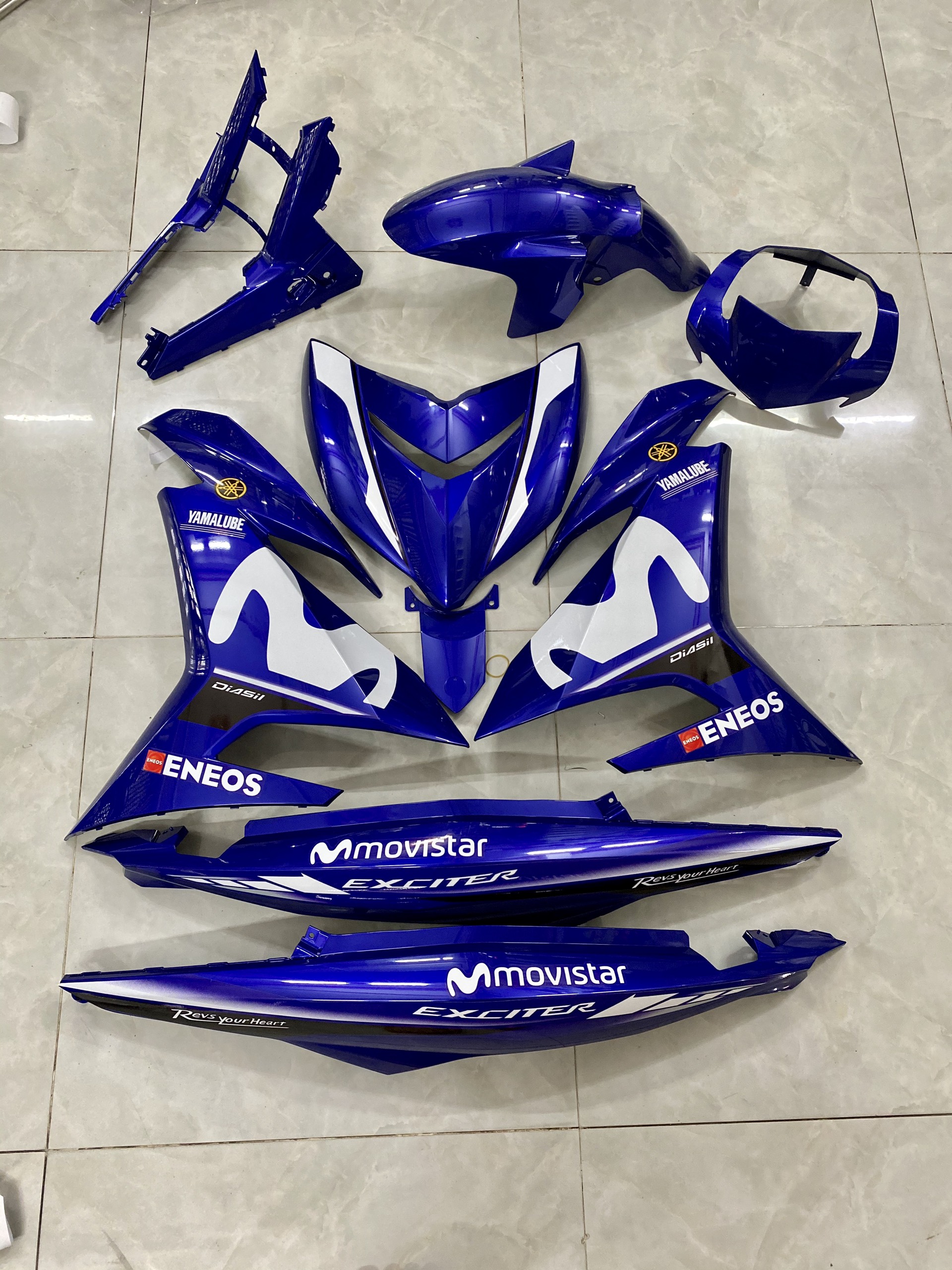 Full Bóng Ex150 ( Màu Xanh) + Tem In Rời (9 Món)