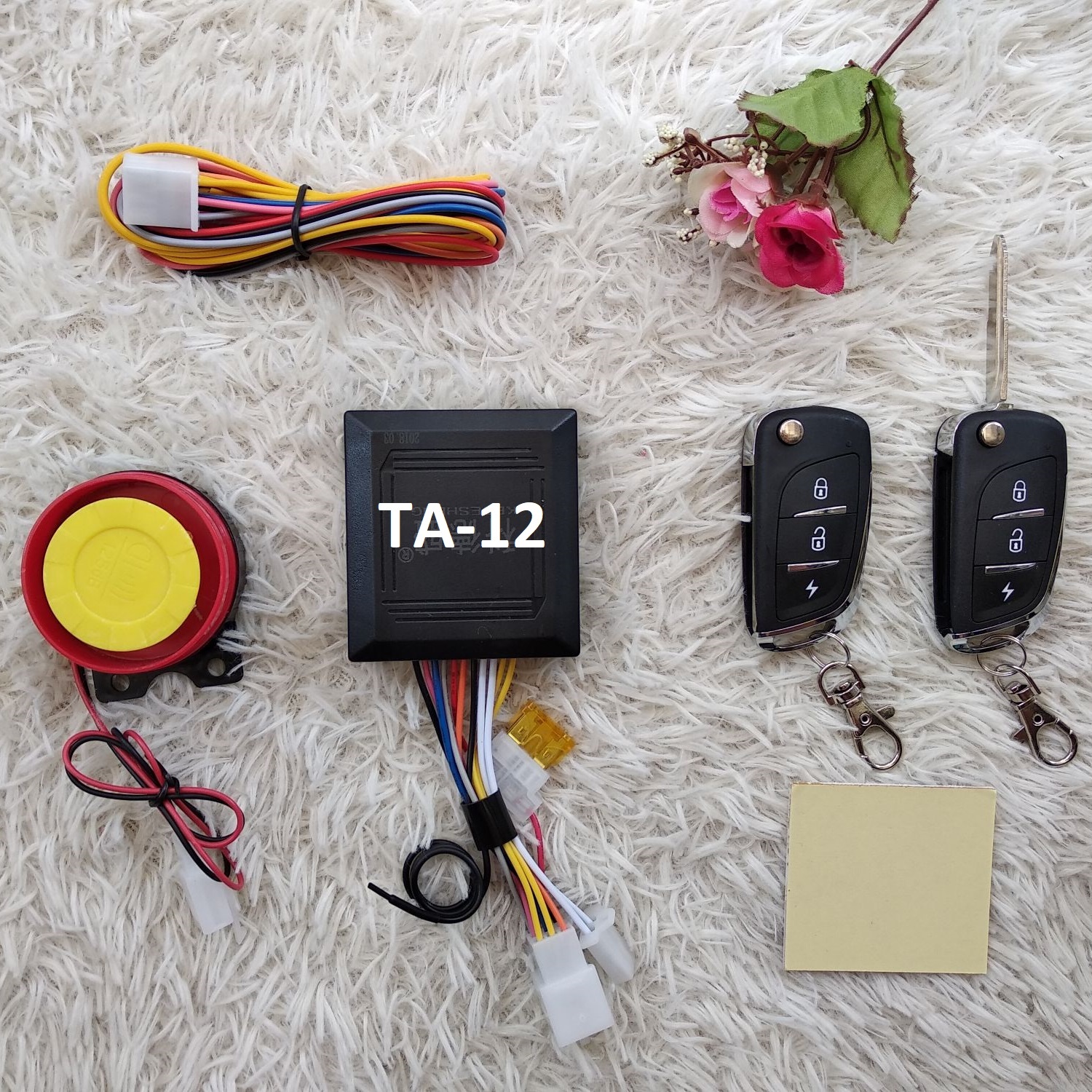 Khóa chống trộm xe máy 2 remote liền chìa khóa bật TA-12 - cao cấp