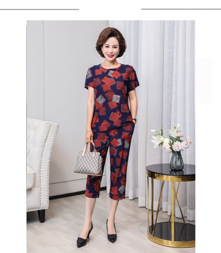 Bộ mặc nhà thun lạnh trung niên cực mát