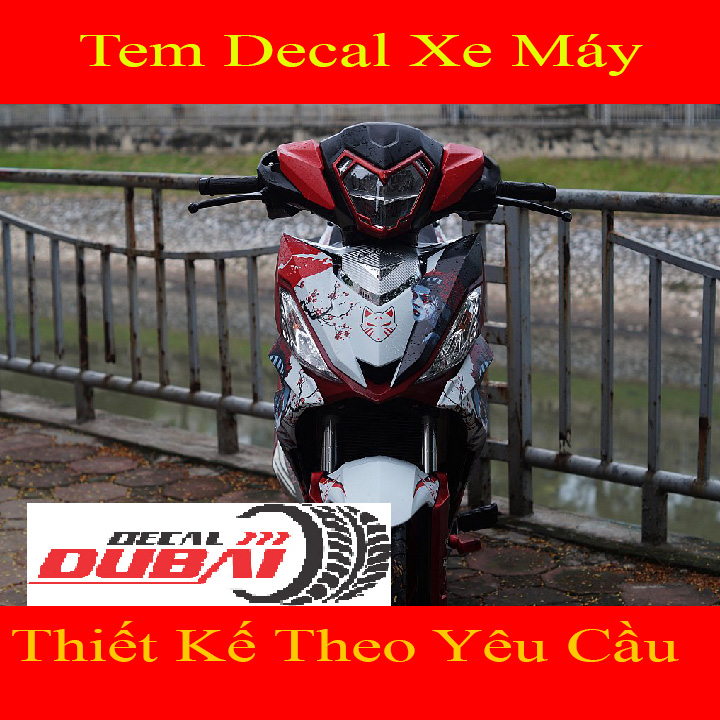 Tem Trùm Dán Xe Winner Samurai Đỏ Trắng