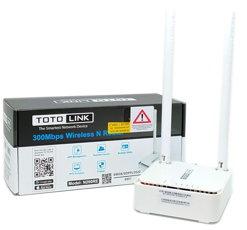 Bộ phát sóng Wifi Totolink N200RE300Mbps 2 Ăng Ten