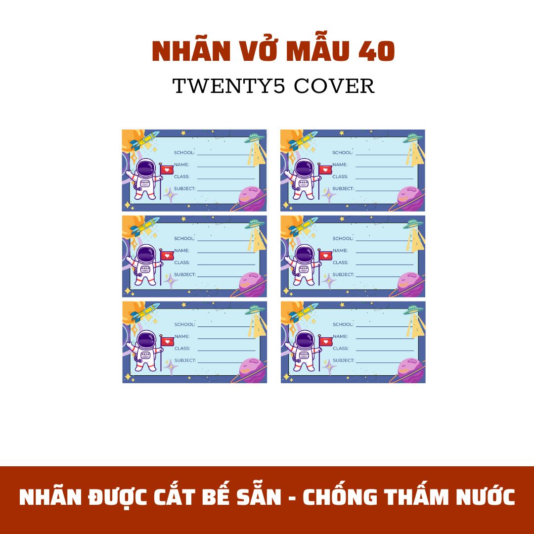 SET NHÃN VỞ THEO MẪU 40 - 49