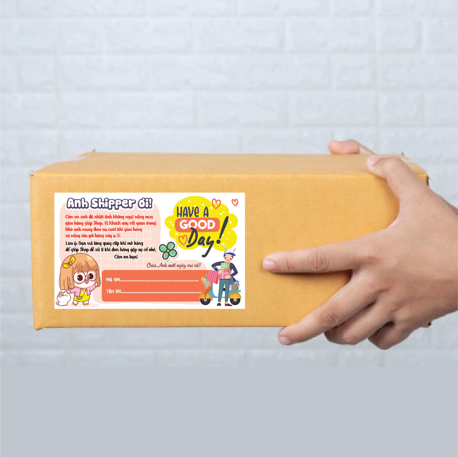combo 100 Tem dán cảm ơn shipper, NHÃN CÁM ƠN SHIPPER-MẪU 5