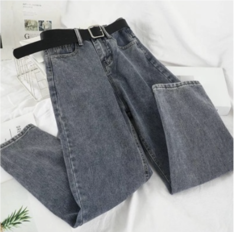QUẦN JEANS ỐNG SUÔNG MÀU KEM LƯNG CAO TÔN DÁNG TRƠN DÀI CHẠM MẮT CÁ NGỌC THẢO JEANS