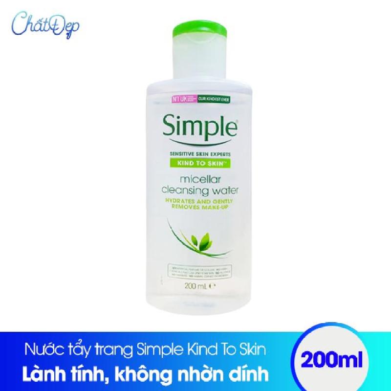 Nước tẩy trang Simple Kind To Skin Micellar Cleansing Water 200ml (Xanh lá)