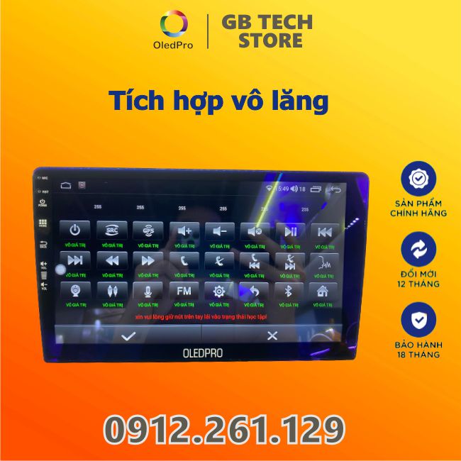 Màn Hình Android OLED PRO A3 New ram 2gb-rom 32gb chips 4 nhan manh mẽ
