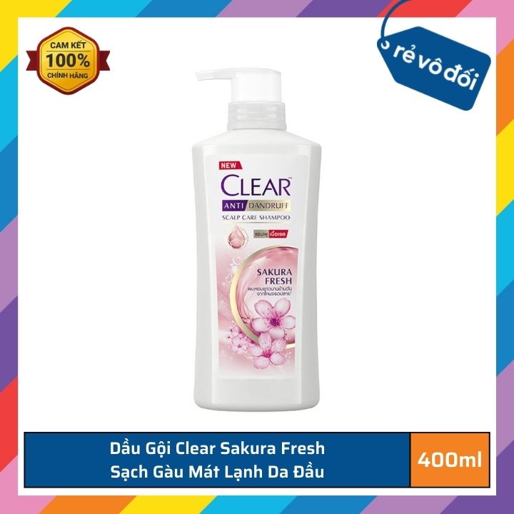 Dầu gội Clear sạch gàu mát lạnh da đầu 400ml - Thái Lan