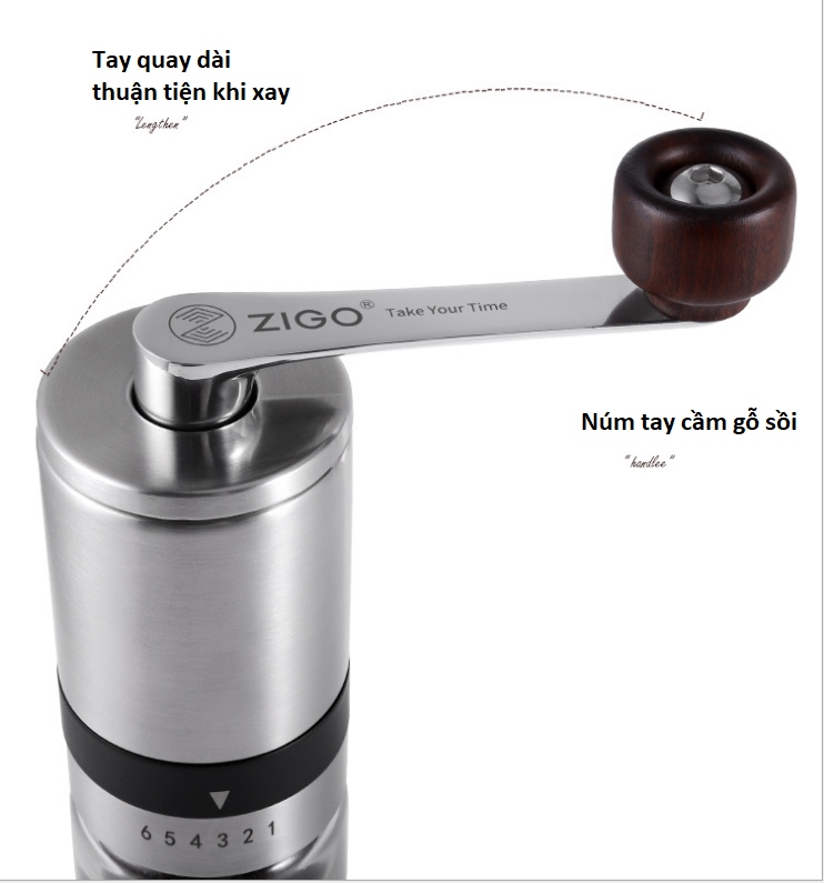 Cối xay cà phê thủ công Zigo