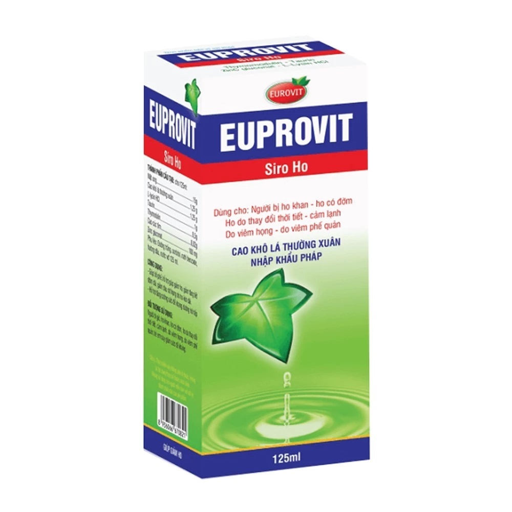 Siro Ho Euprovit Eurovit Giúp Giảm Ho Khan, Ho Có Đờm