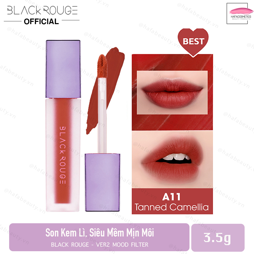 Son Kem Lì Black Rouge Air Fit Velvet Tint (Ver1-Ver2-Ver3-Ver4-Ver5-Ver6) - A11 – Tanned Camellia (Hồng Cháy)