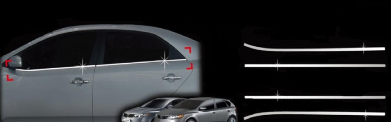 Nẹp chân kính xe Cruze ( mẫu Inox)