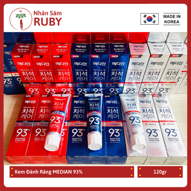 [HCM]KEM ĐÁNH RĂNG MEDIAN 93% HÀN QUỐC 120g