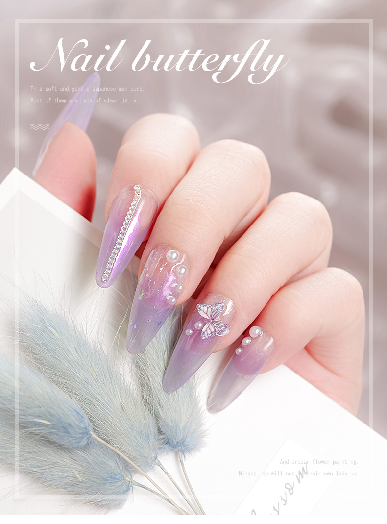 Set 10 Bướm Pha Lê Đính Móng Tay