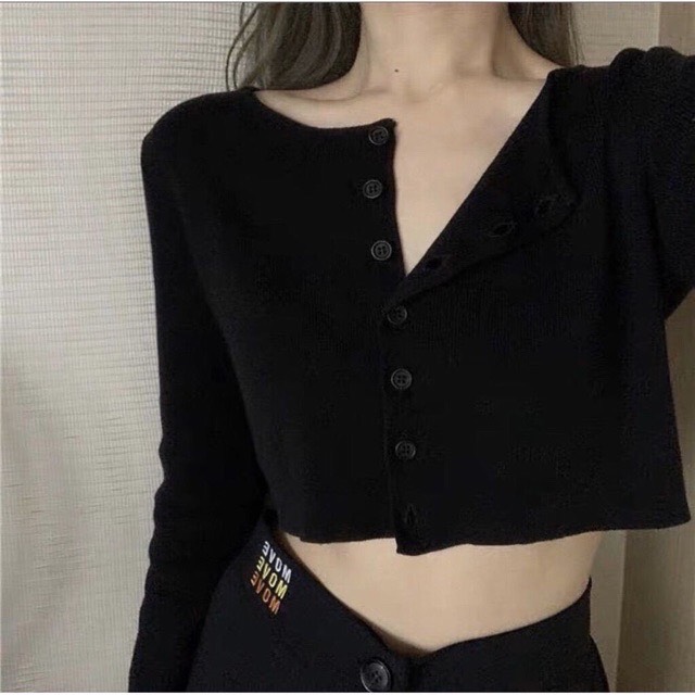 Áo Croptop Khoác Cúc Tròn - K024