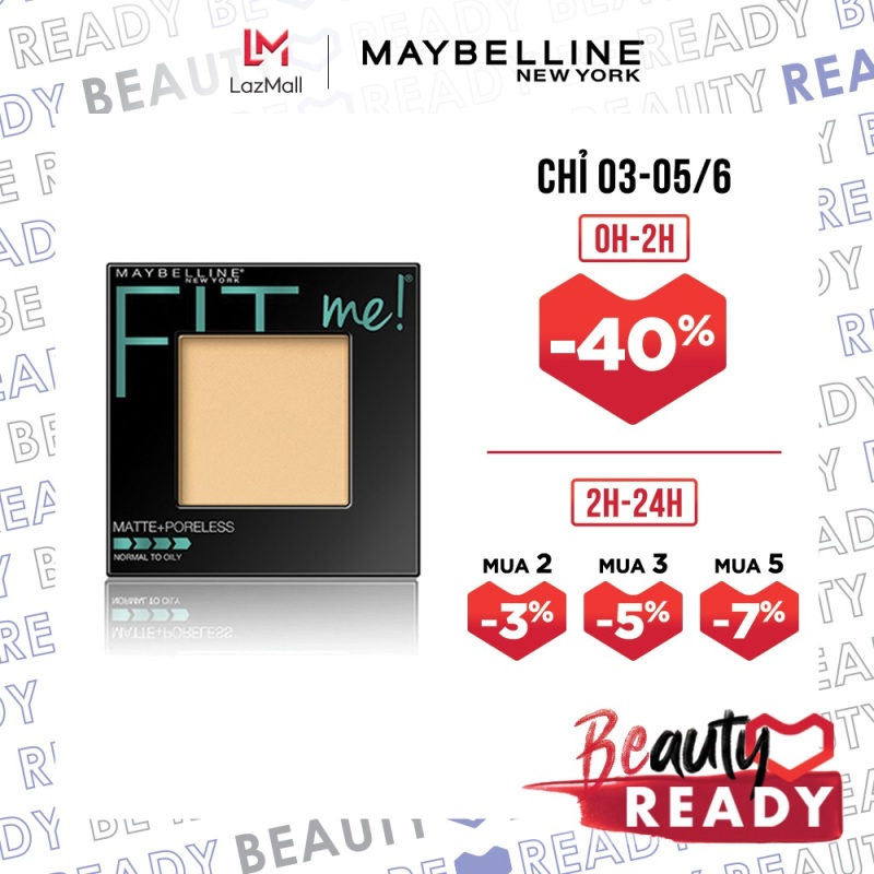 Phấn Phủ Mịn Nhẹ Kiềm Dầu Fit Me Matte Poreless Powder Maybelline New York 8.5g