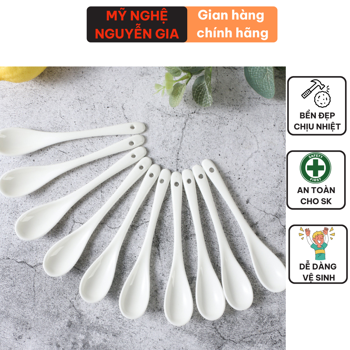 Muỗng cà phê thìa cafe sứ cao cấp