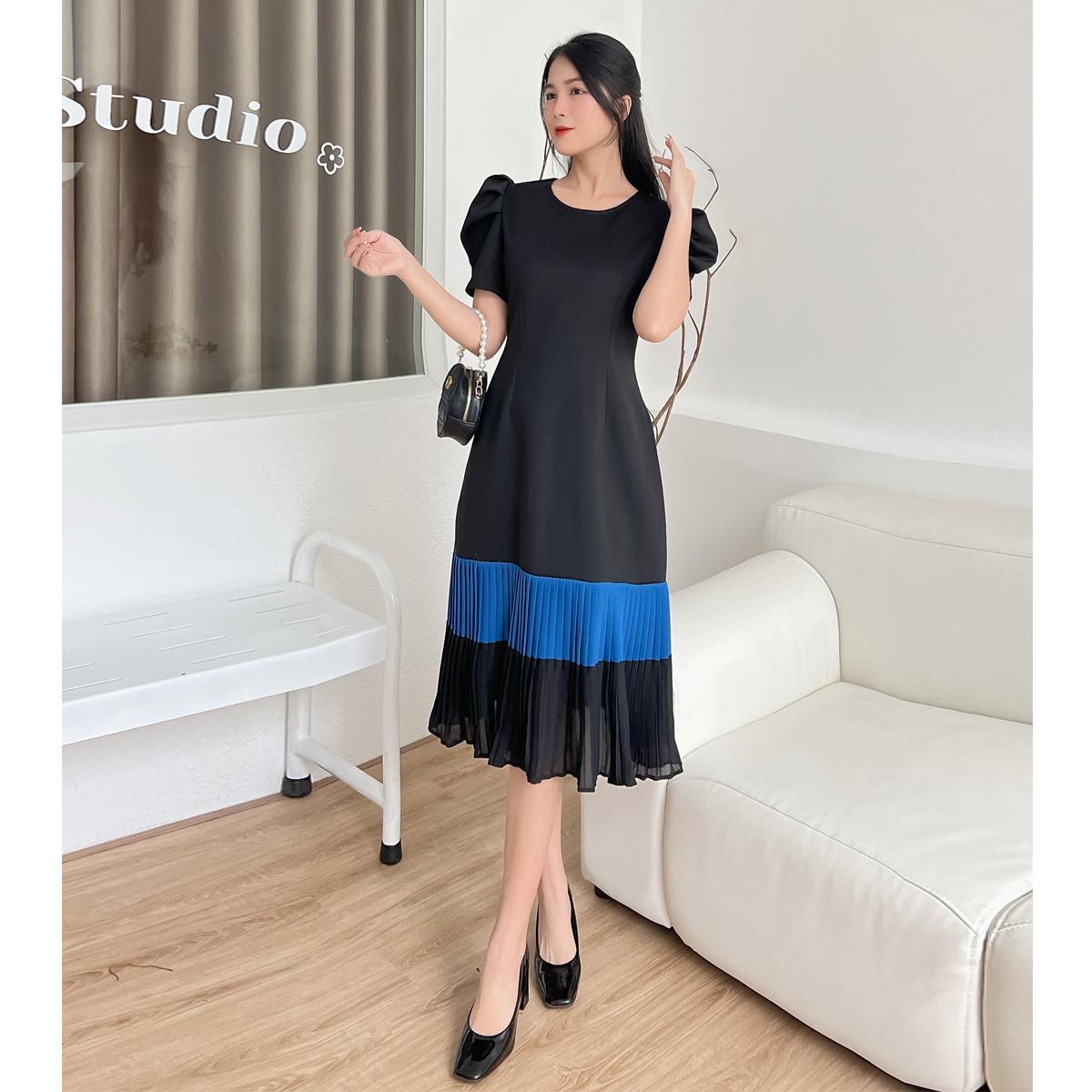 Đầm suôn phối dập li MS09 - Lady Fashion