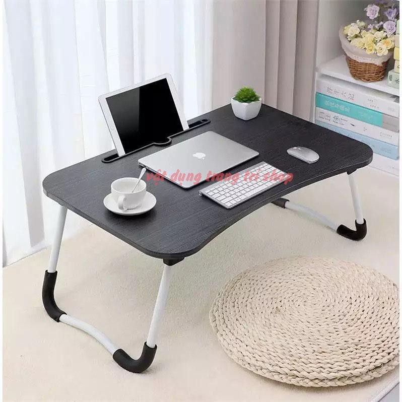 Bàn Học Gấp Gọn 2 Chân Có Khe Ipad