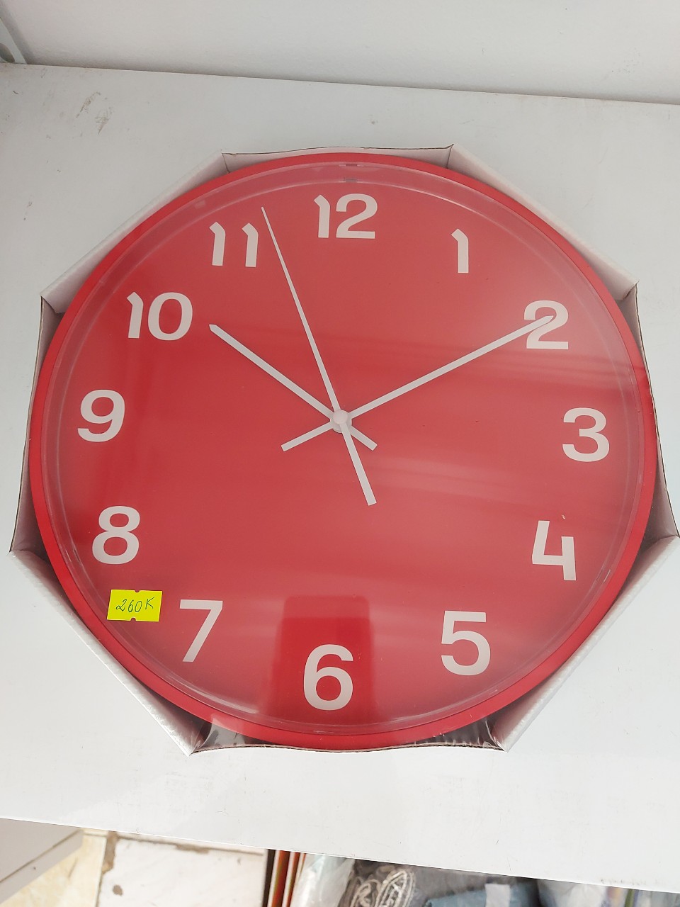 ĐỒNG HỒ TREO TƯỜNG PLUTTIS IKEA - ĐỎ 28 cm