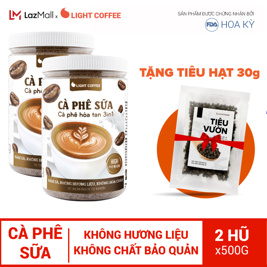Combo 2 hũ cà phê sữa Light Coffee - 500gr/hũ