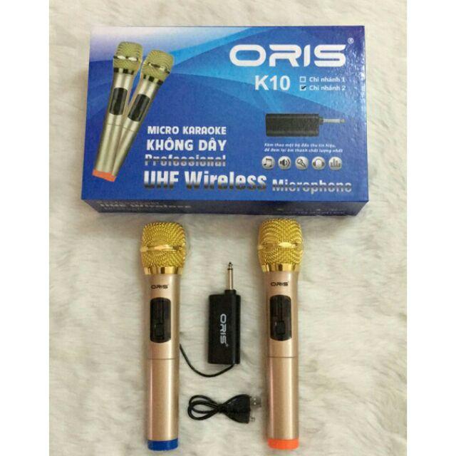 Bộ micro không dây cho loa kéo oris k10 2 micro