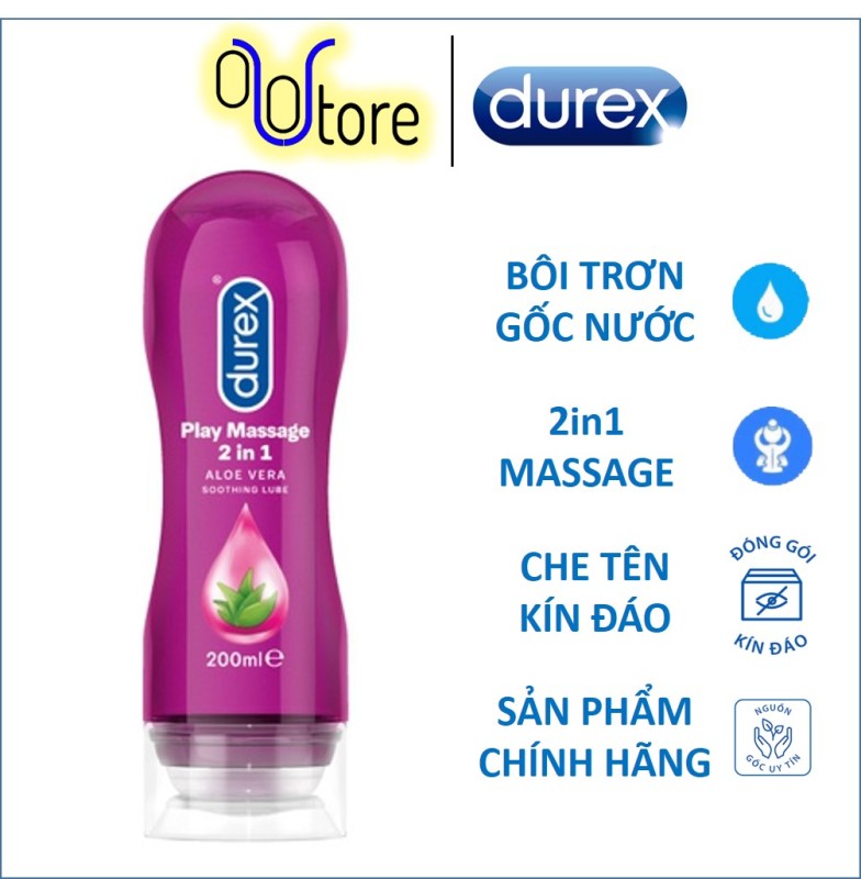 Gel bôi trơn Durex Play Massage - Chai 200ml cao cấp